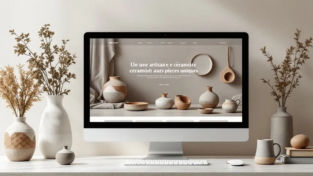 Site e-commerce d'une artisane céramiste aux pièces uniques