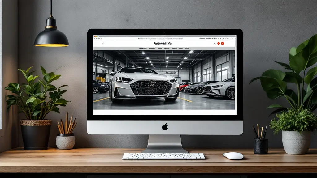 Site web d'un garage automobile, visibilité locale à l'appui